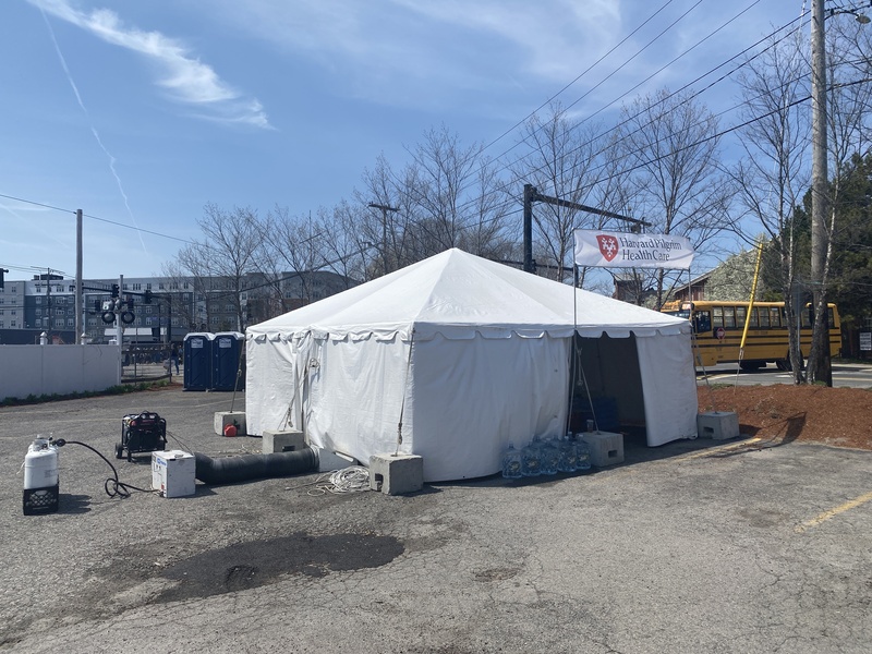 Picture of the medical tent